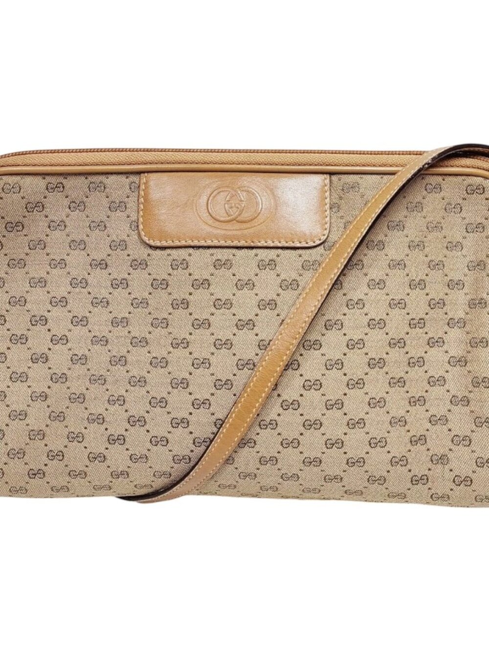 (L2) Gucci Crossbody Bag Brown PVC